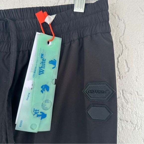 OFF WHITE Sweatpants Men Size Large Black Wide Leg - Picture 6 of 15